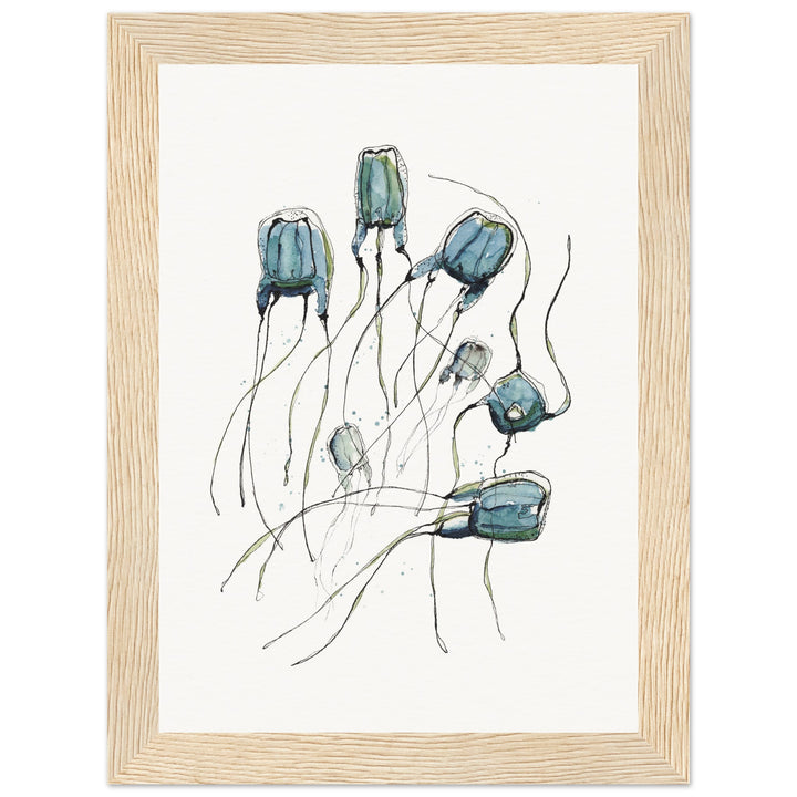box jellyfish framed print by ontogenie
