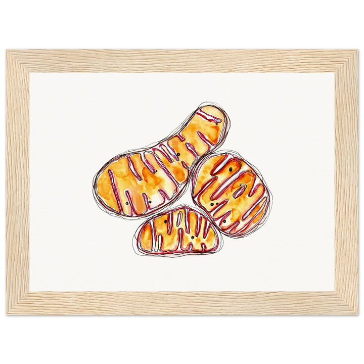 framed print of abstract mitochondria painting by ontogenie