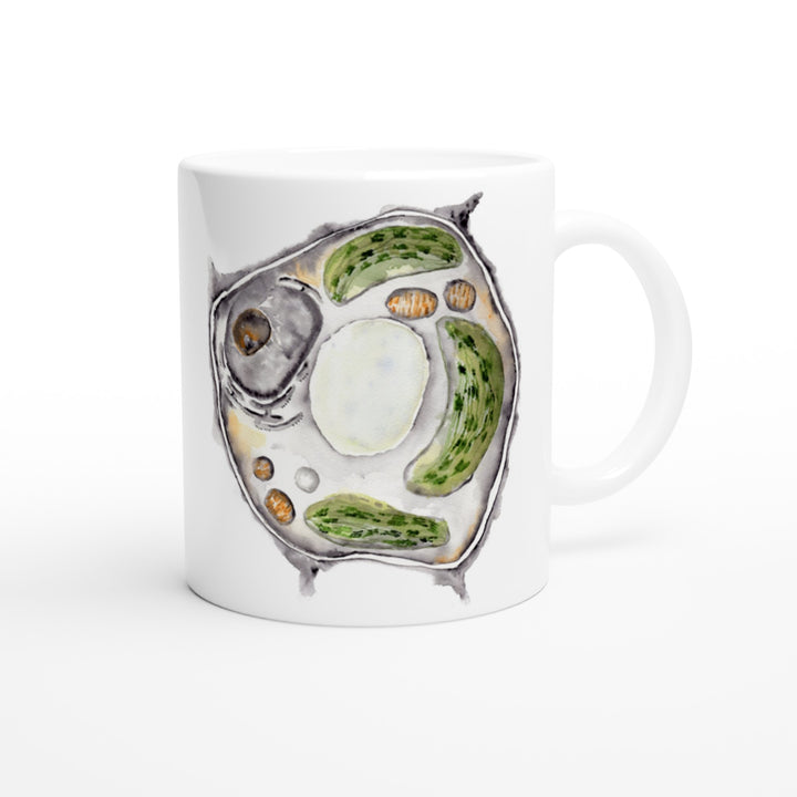 plant cell abstract watercolor coffee mug by ontogenie