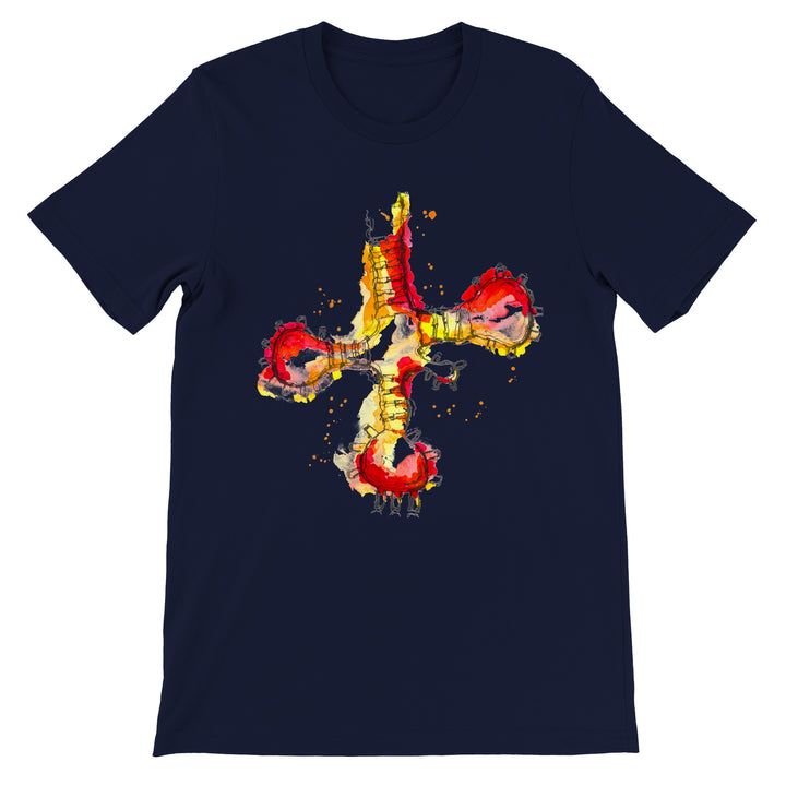 trna red/orange design on navy blue tshirt by ontogenie