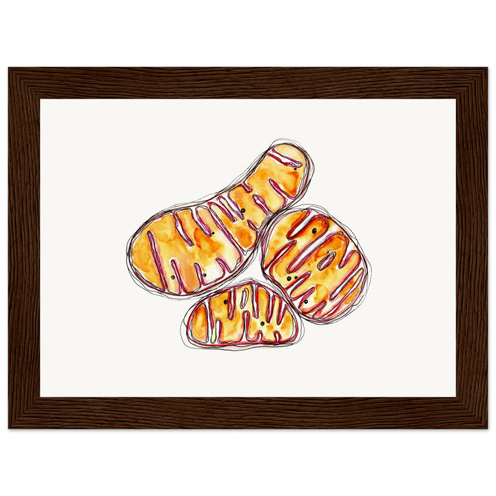 framed print of abstract mitochondria painting by ontogenie