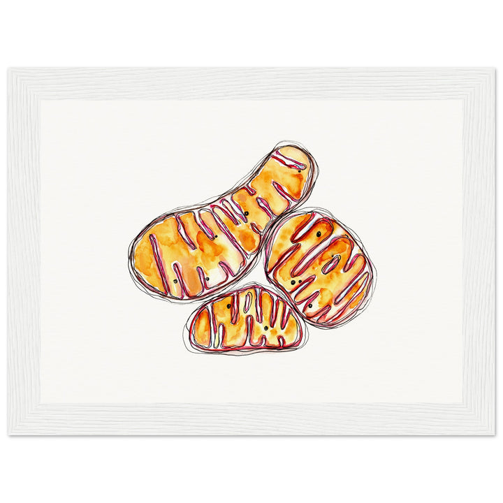 framed print of abstract mitochondria painting by ontogenie38b