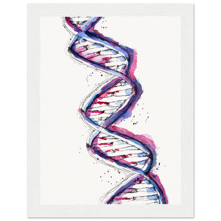 framed print of purple dna watercolor painting by ontogenie