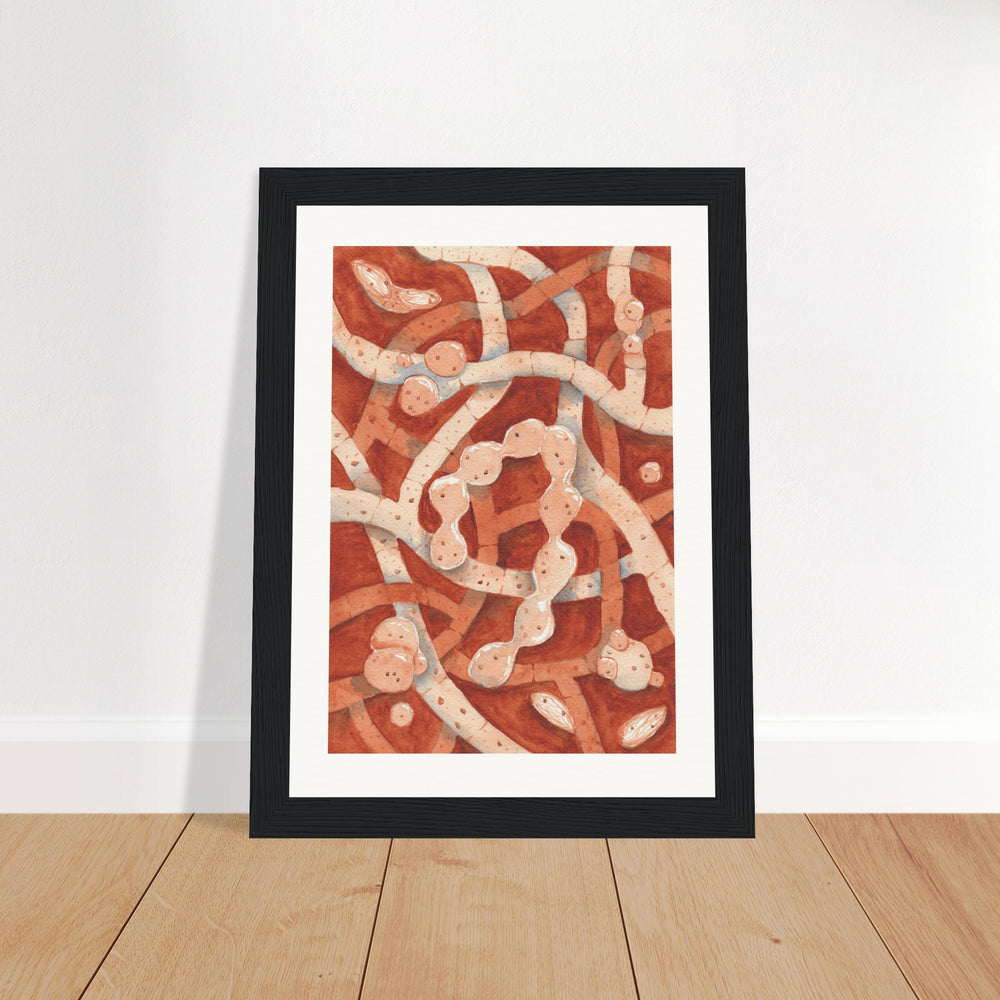 neurospora crassa filamentous fungus art print