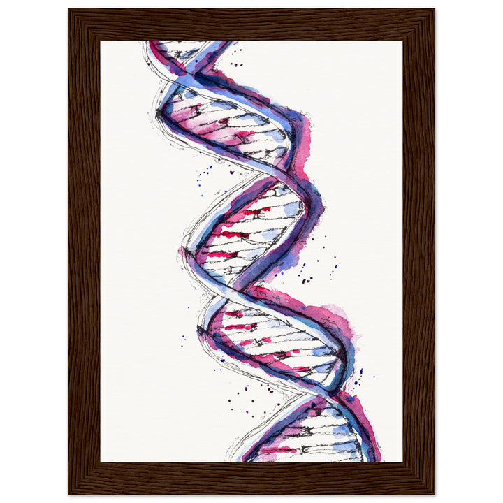 framed print of purple dna watercolor painting by ontogenie