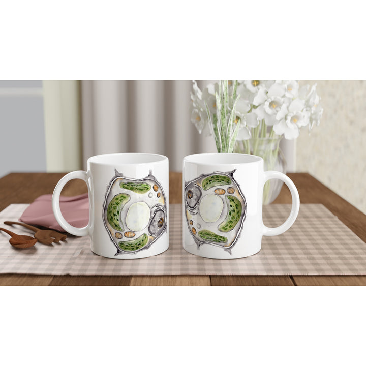 plant cell abstract watercolor coffee mug by ontogenie