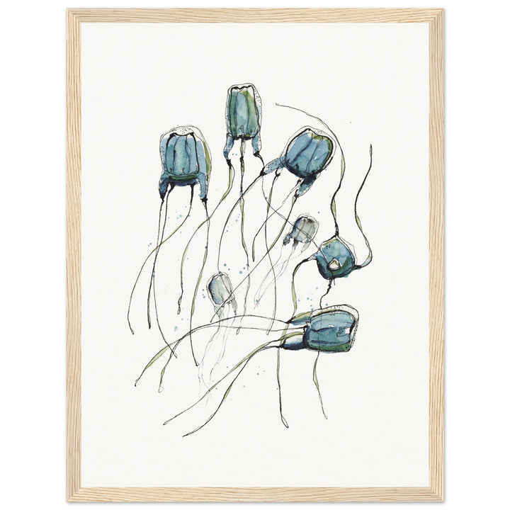 box jellyfish framed print by ontogenie