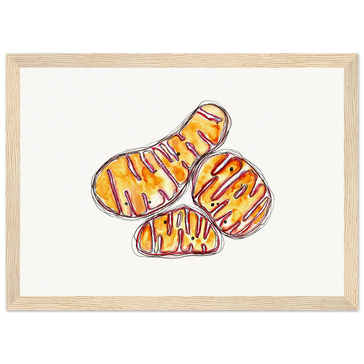 framed print of abstract mitochondria painting by ontogenie059