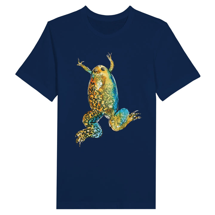 xenopus african clawed frog navy blue tshirt by ontogenie