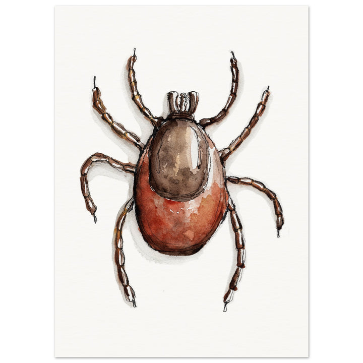 ixodes tick art print by ontogenie
