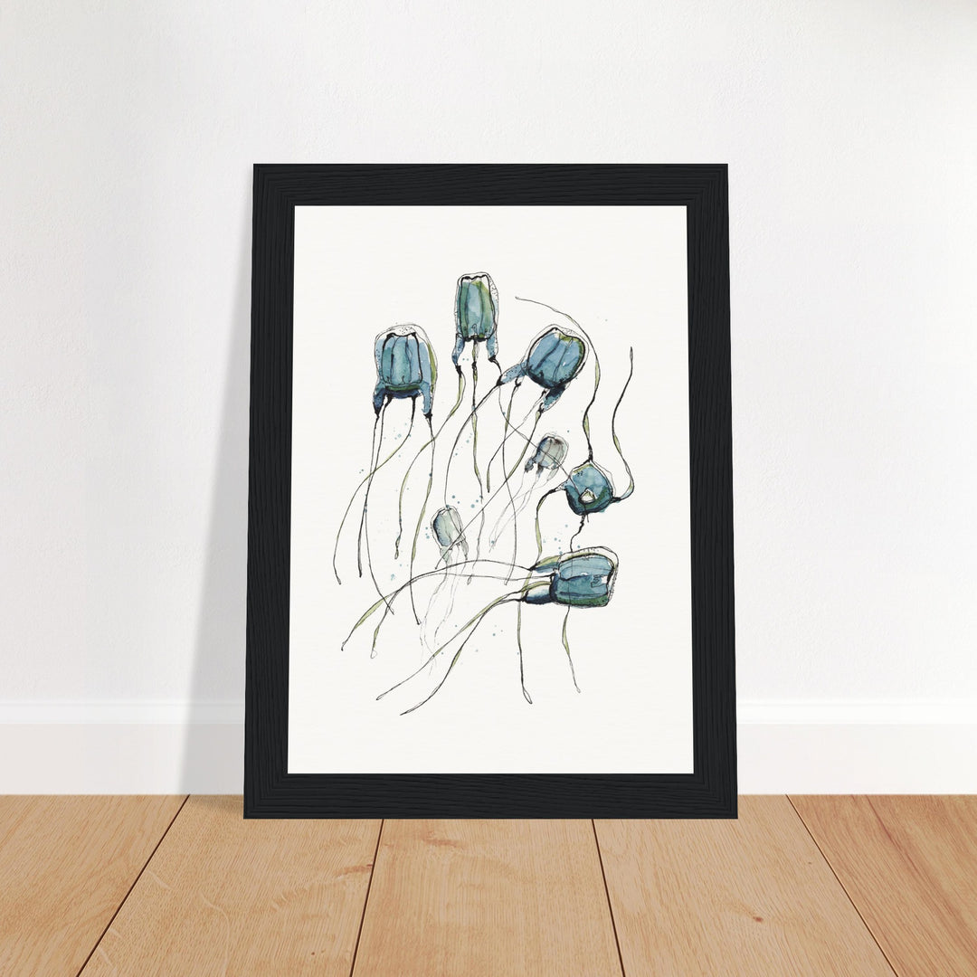 box jellyfish framed print by ontogenie