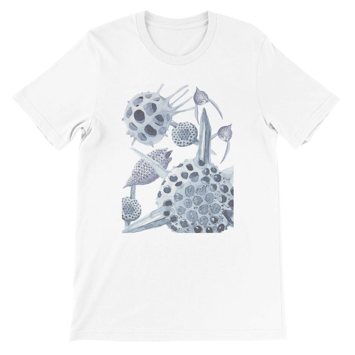 white radiolaria crew-neck t-shirt