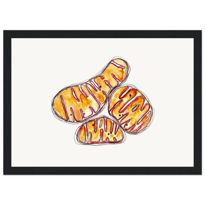 framed print of abstract mitochondria painting by ontogenie2b