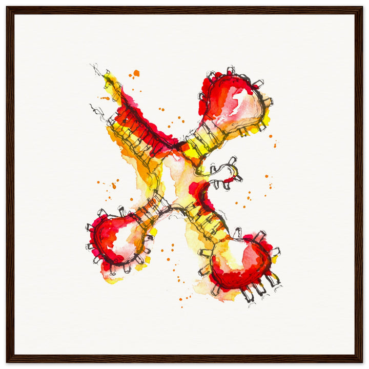 framed print of trna molecule watercolor painting by ontogeniea6e29262a