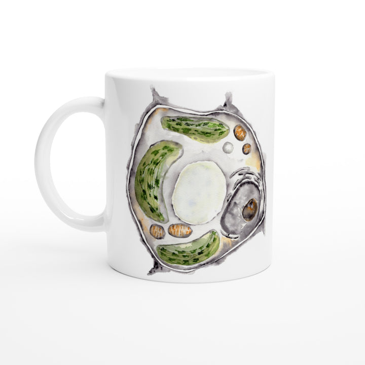 plant cell abstract watercolor coffee mug by ontogenie