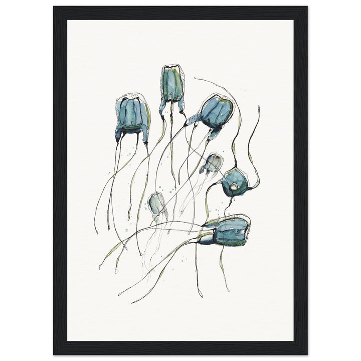 box jellyfish framed print by ontogenie