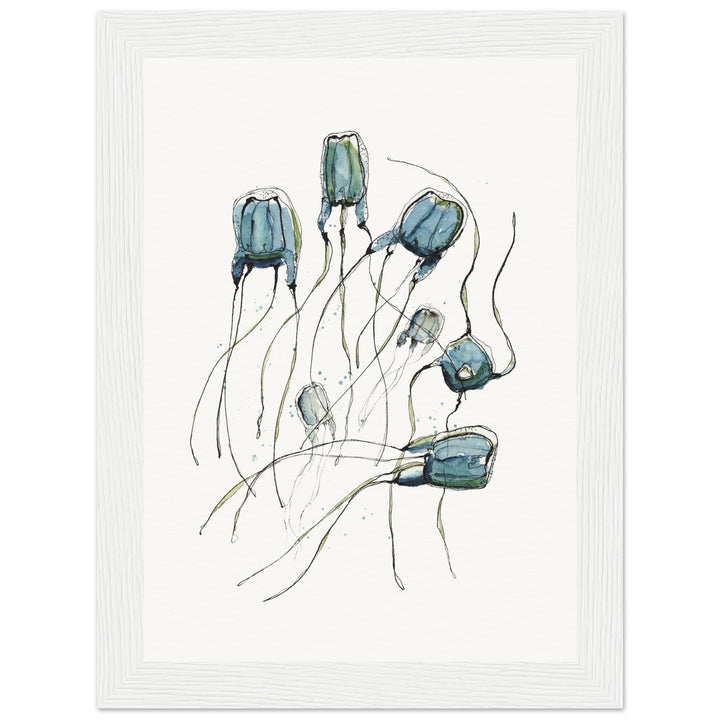 box jellyfish framed print by ontogenie