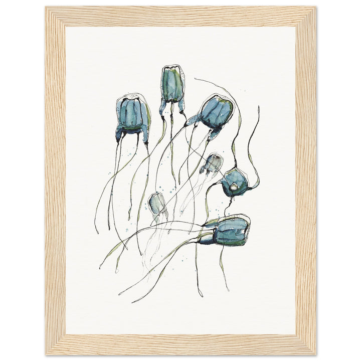 box jellyfish framed print by ontogenief5