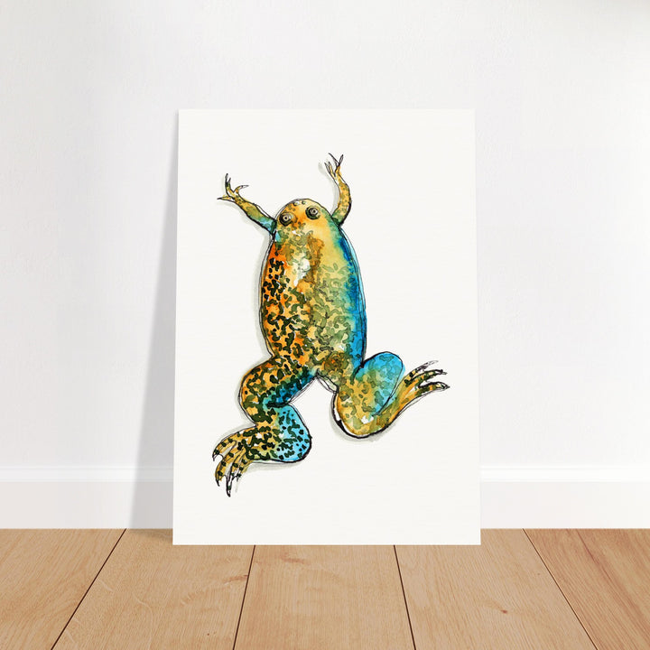 xenopus african clawed frog watercolor print by ontogenie