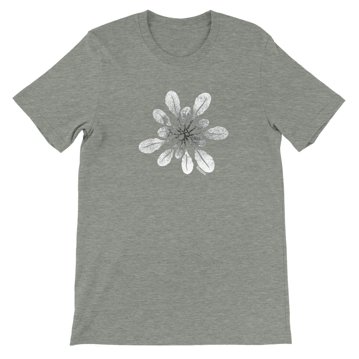 arabidopsis design on light gray t-shirt by ontogenie