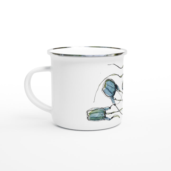 box jelly watercolor painting on enamel mug 12 oz by ontogenie