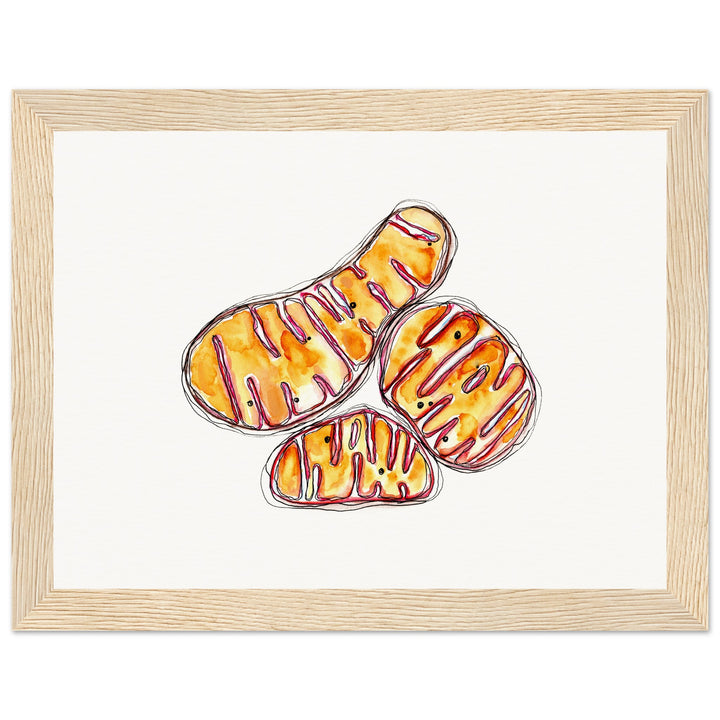 framed print of abstract mitochondria painting by ontogenie