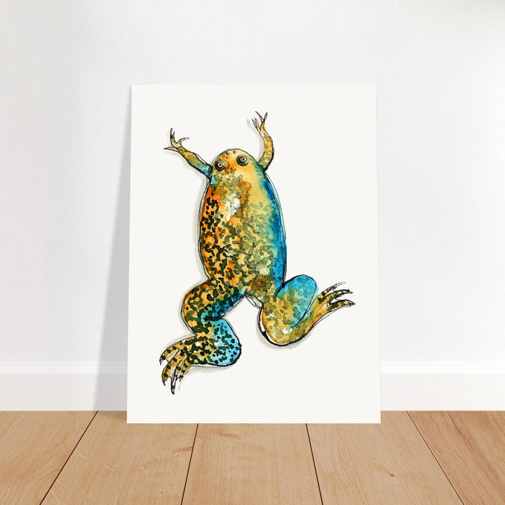 xenopus african clawed frog watercolor print by ontogenie