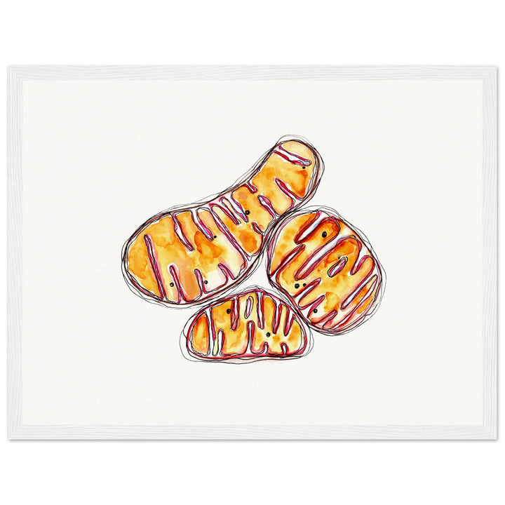 framed print of abstract mitochondria painting by ontogenie