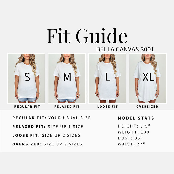 Bella and Canvas 3001 TShirt Fit Guide
