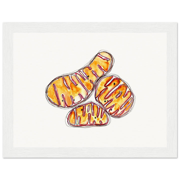 framed print of abstract mitochondria painting by ontogenie