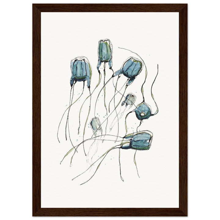 box jellyfish framed print by ontogenie