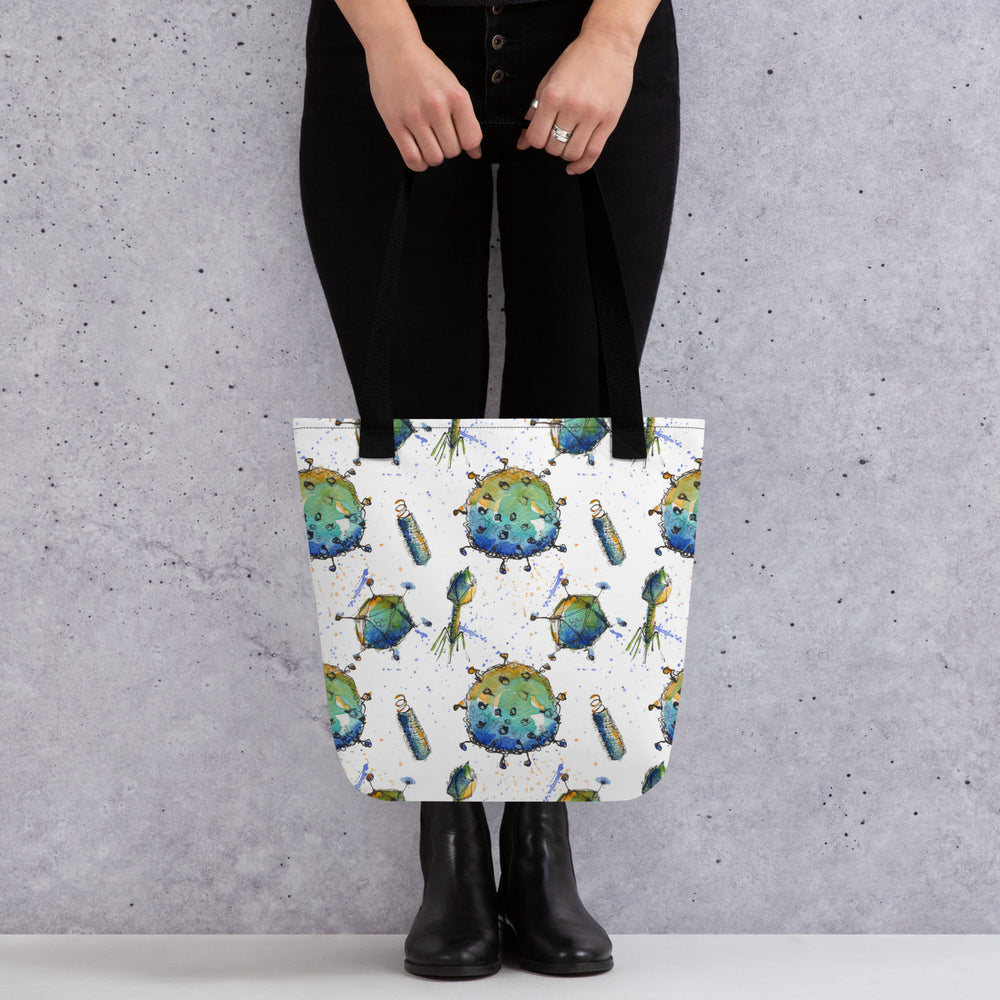 virus tote bag by ontogenie