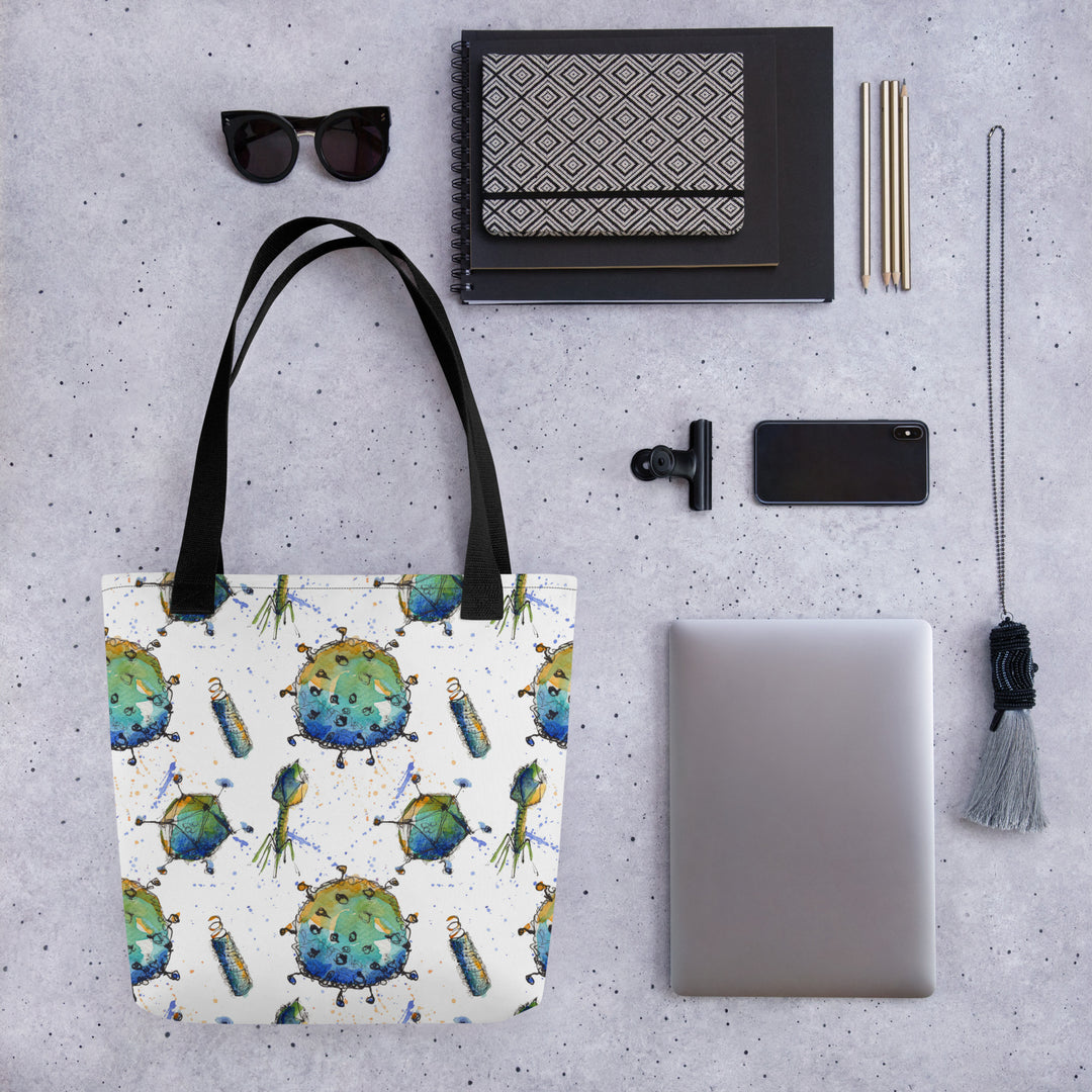 virus tote bag by ontogenie