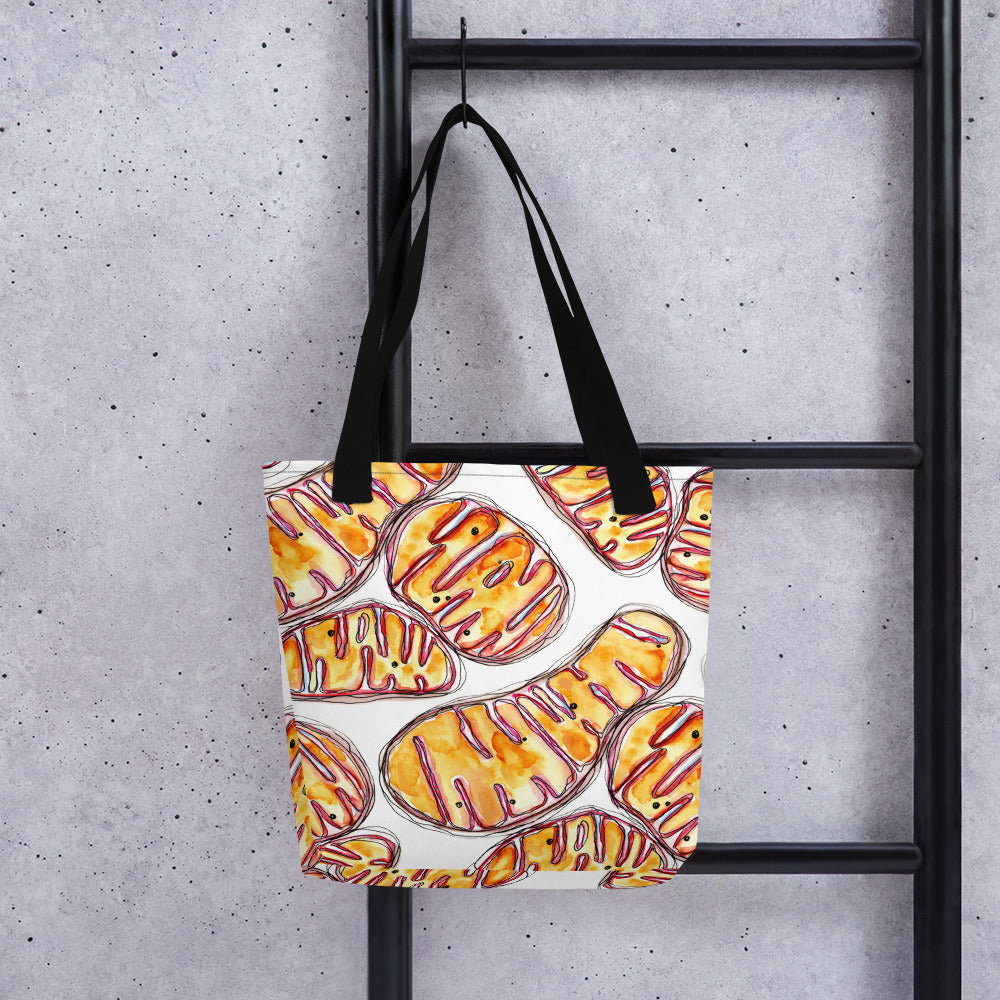 mitochondria tote bag by ontogenie