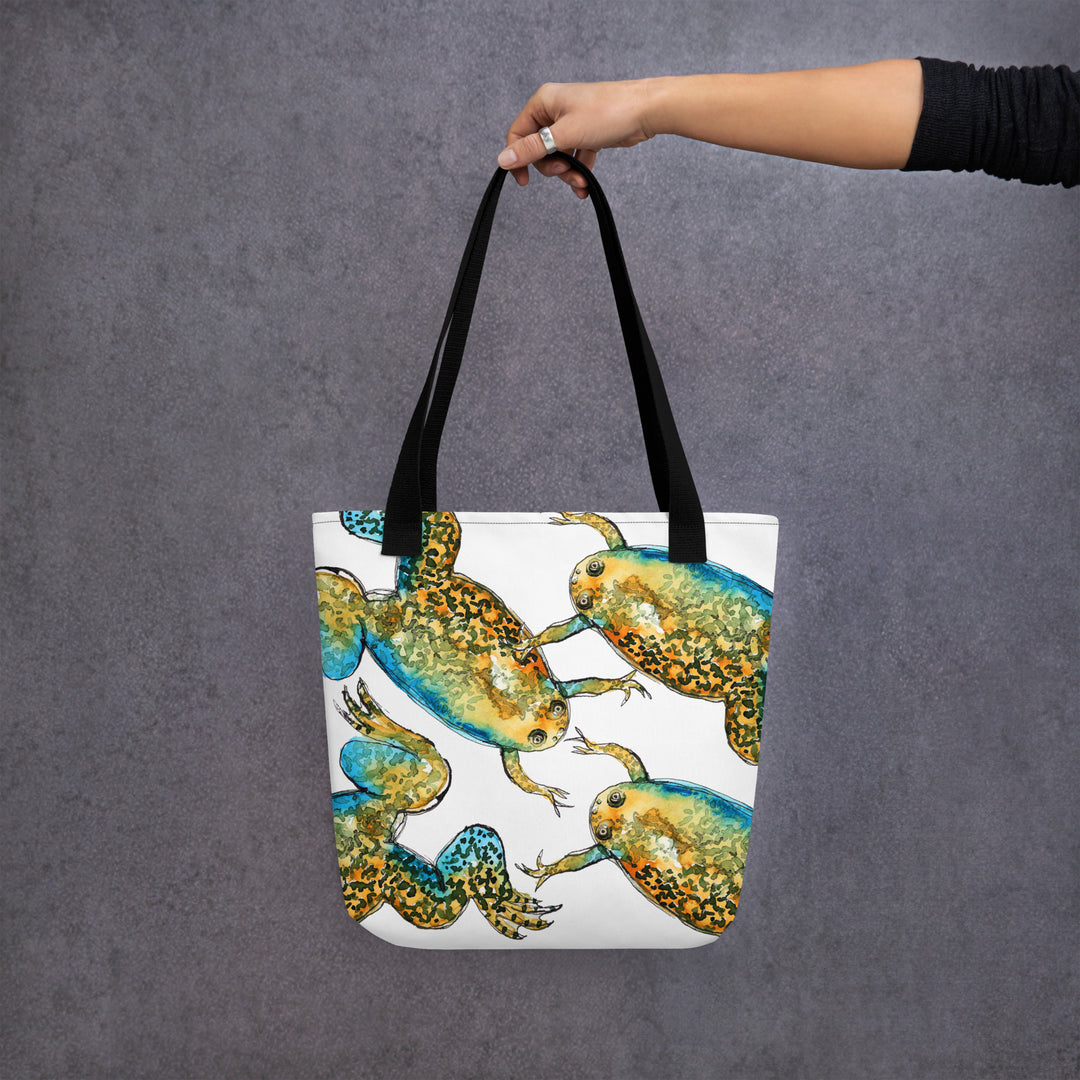 xenopus african clawed frog tote bag by ontogenie