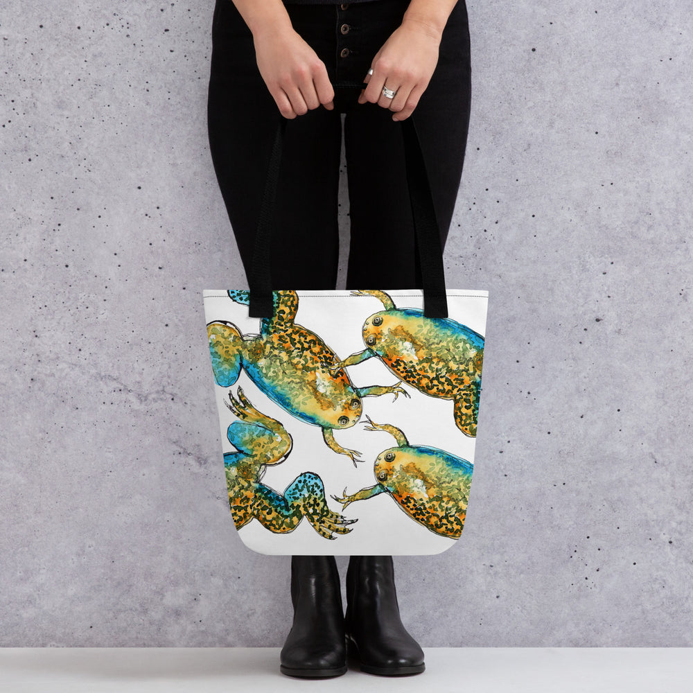 xenopus african clawed frog tote bag by ontogenie