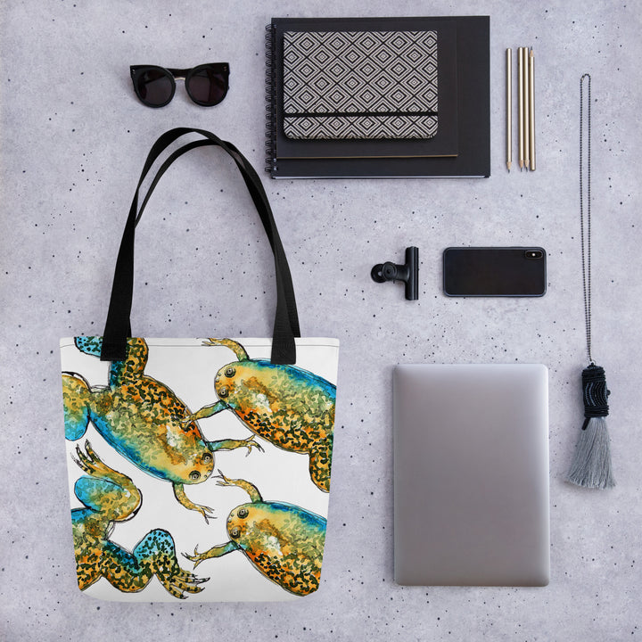 xenopus african clawed frog tote bag by ontogenie