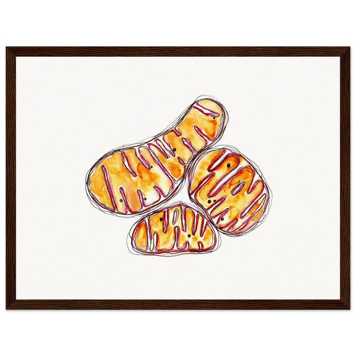 framed print of abstract mitochondria painting by ontogenie4b5