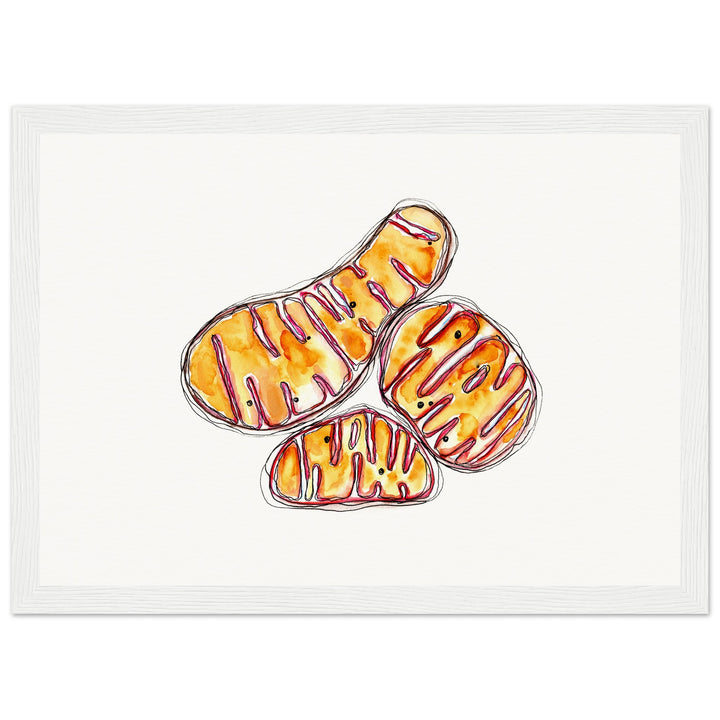 framed print of abstract mitochondria painting by ontogeniea1e