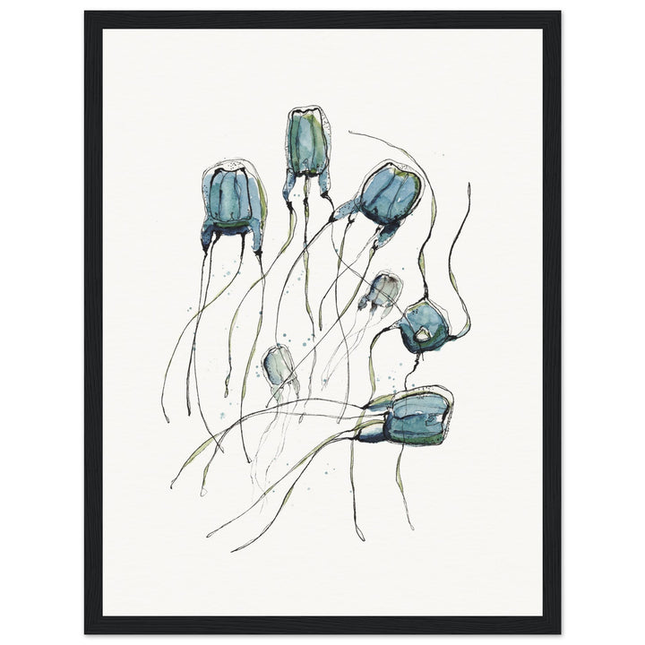 box jellyfish framed print by ontogenie