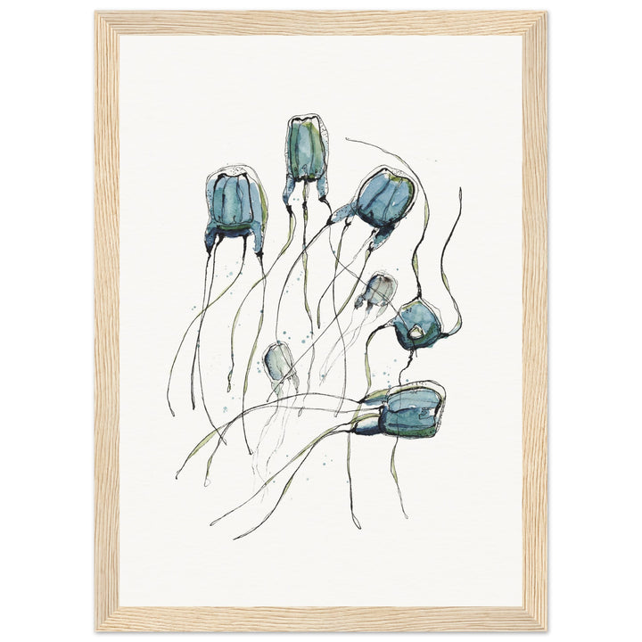 box jellyfish framed print by ontogenie