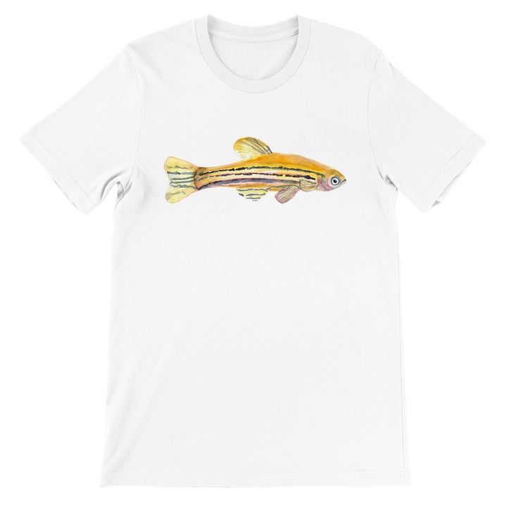 zebrafish watercolor t-shirt by ontogenie