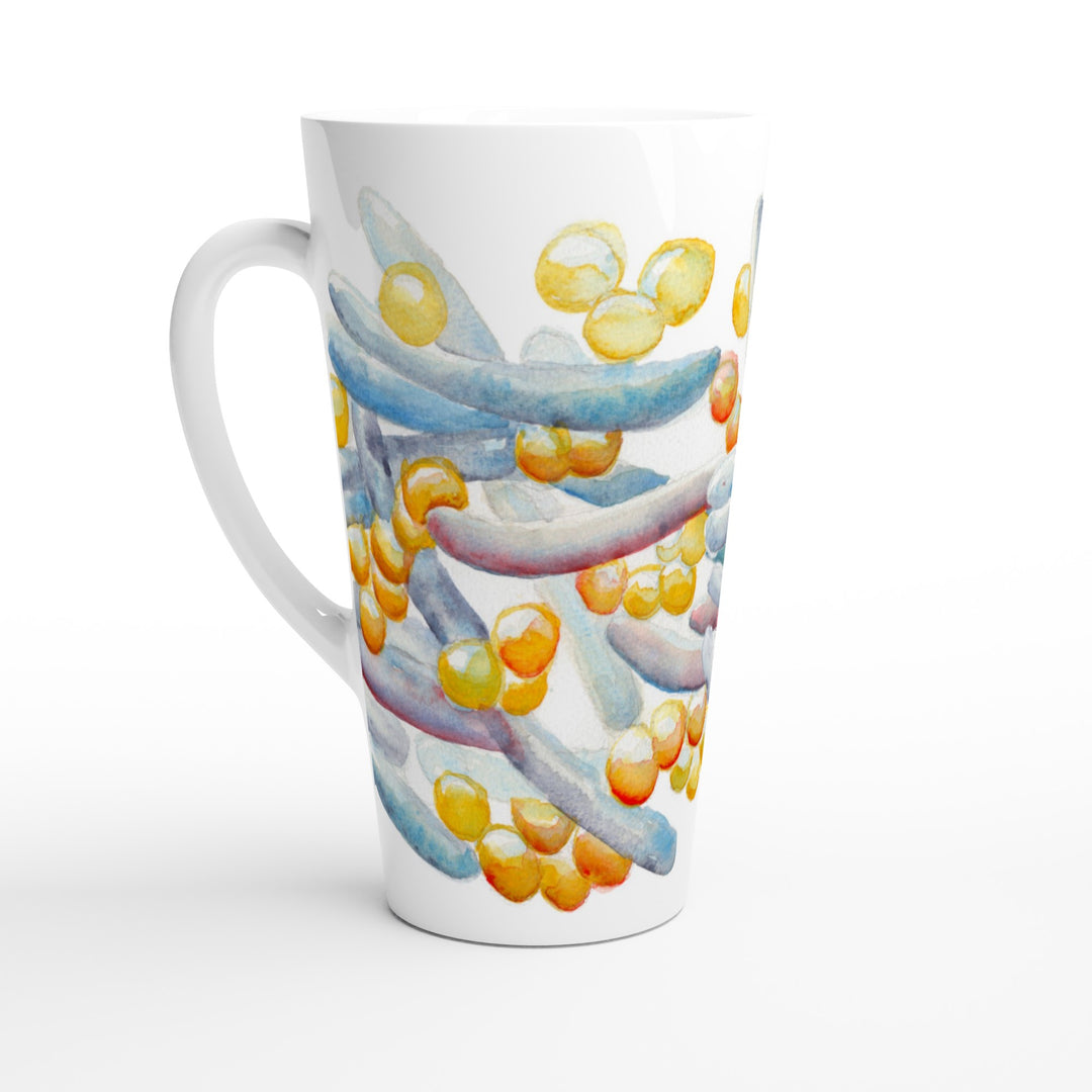 gut microbiome ceramic latte mug