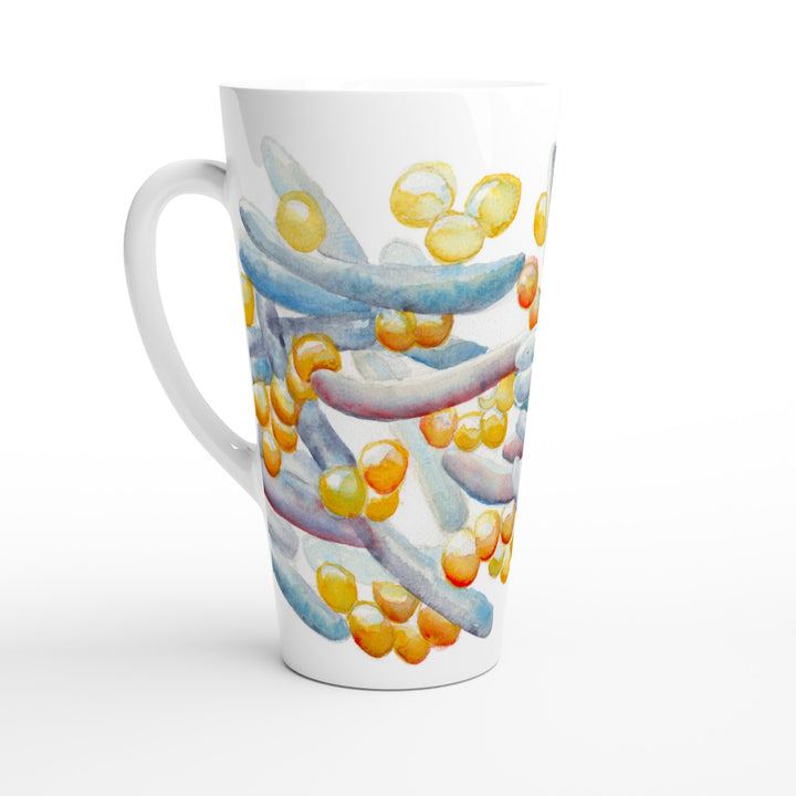 gut microbiome ceramic latte mug