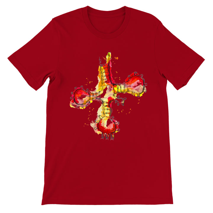 trna red/orange design on red tshirt by ontogenie
