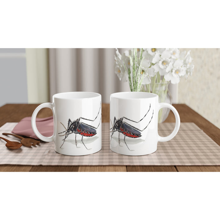 tiger mosquito mug design by ontogenie