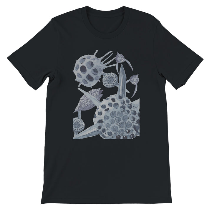 black radiolaria crew-neck t-shirt