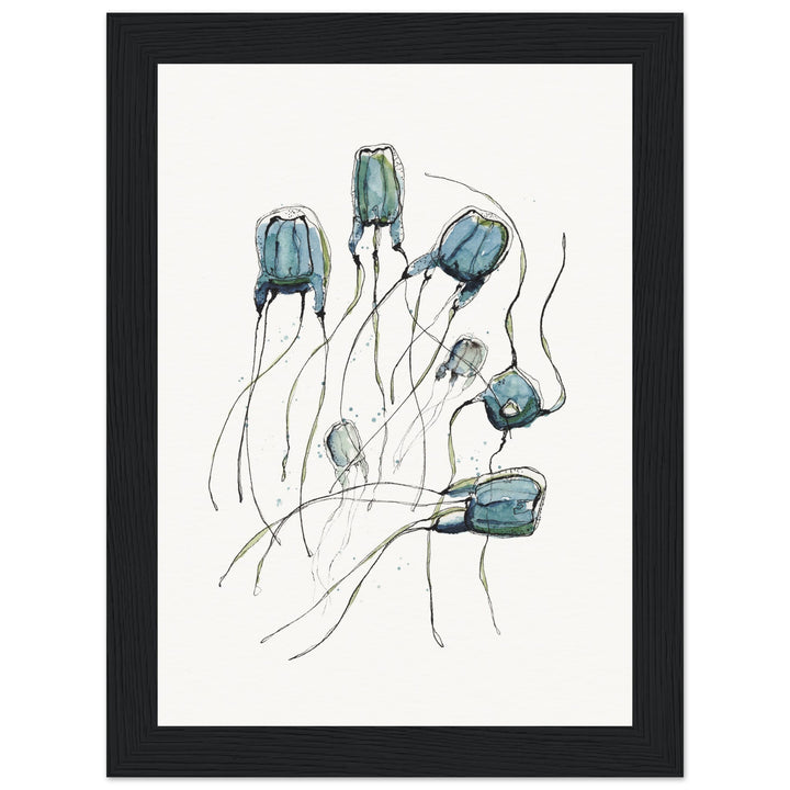 box jellyfish framed print by ontogenie