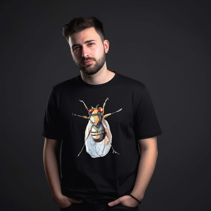drosophila fruit fly t-shirt in black by ontogenie
