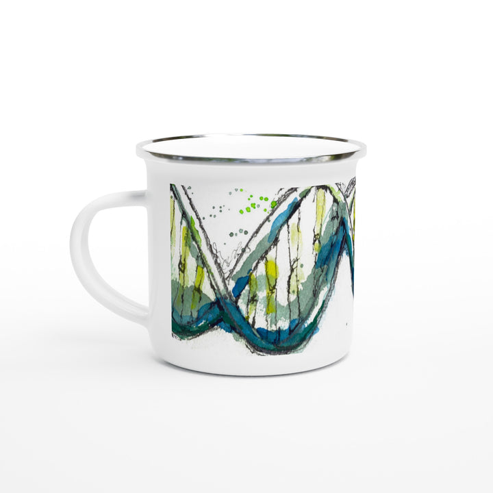 green dna science art biology mug by ontogenie